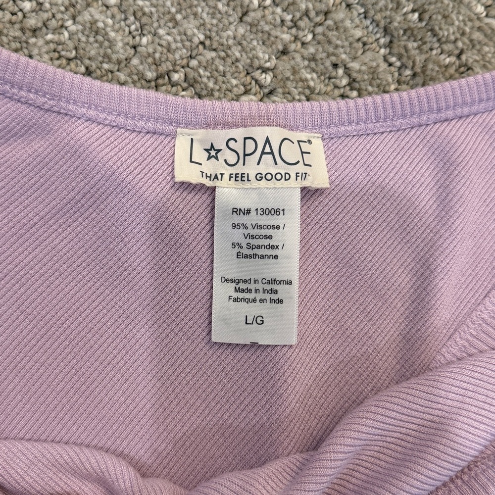 L*Space Alana One-Shoulder Lavender Dress - Picture 6 of 7